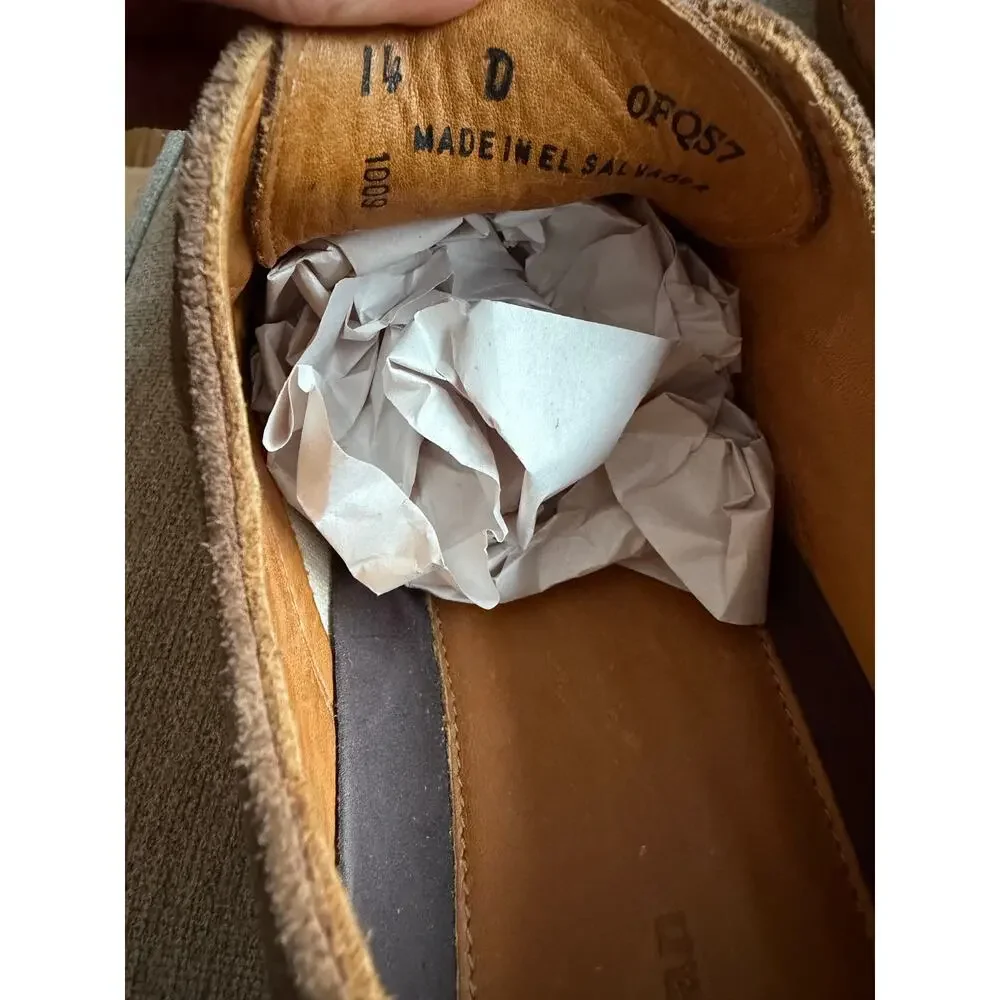 L.L. Bean Men's‎ Beige Leather Suede Oxford Shoes Sz 14